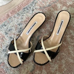 Kitten heeled Manolo Blahnik